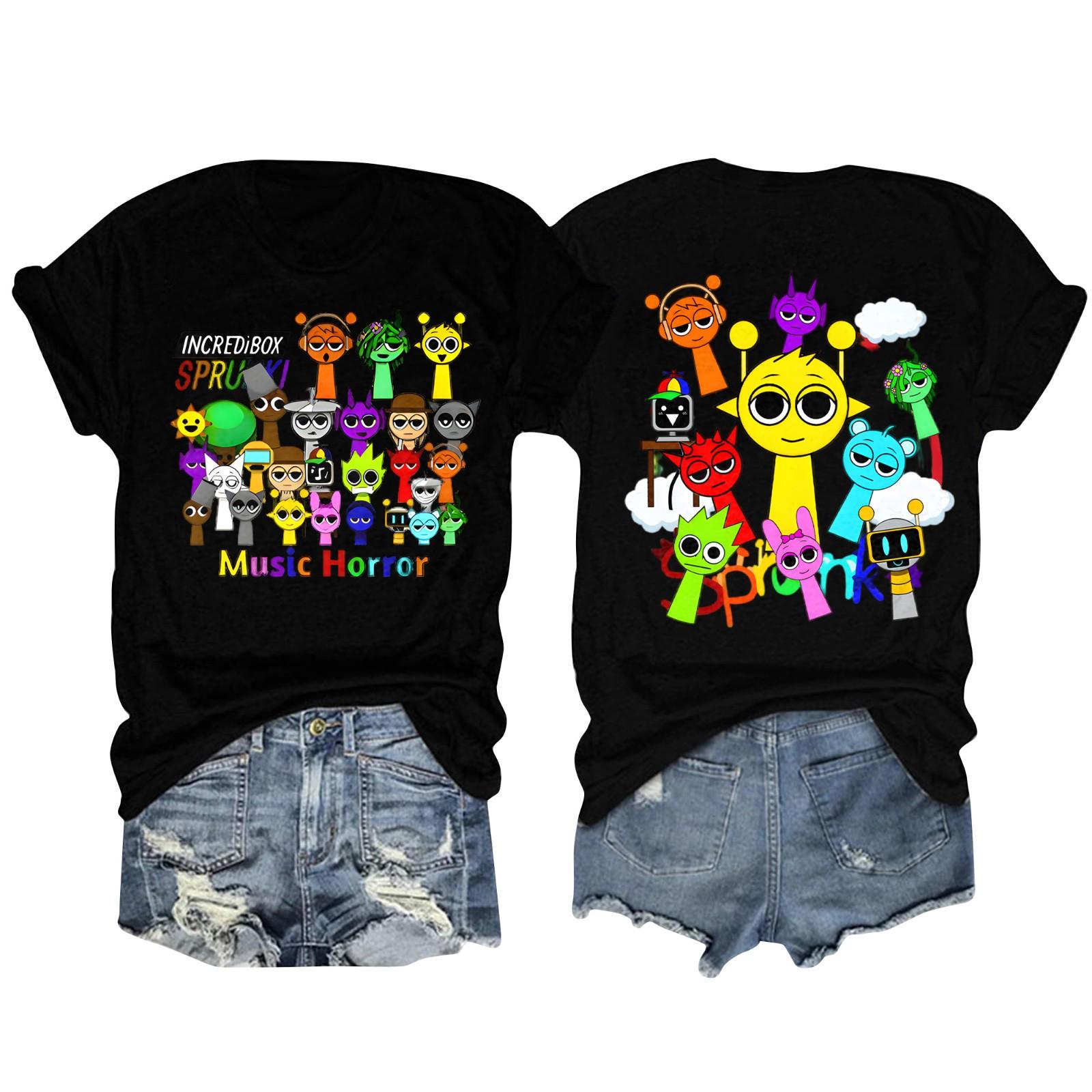 

Женский модный повседневный топ с принтом, пуловер с коротким рукавом L чёрный