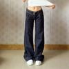 2026 Summer Slimming Low Waist Loose Fit Denim Straight-Leg Pants