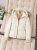 Women's Hooded Down Jacket - Short, Thickened, Trendy Korean Style for Petite Winter 2026