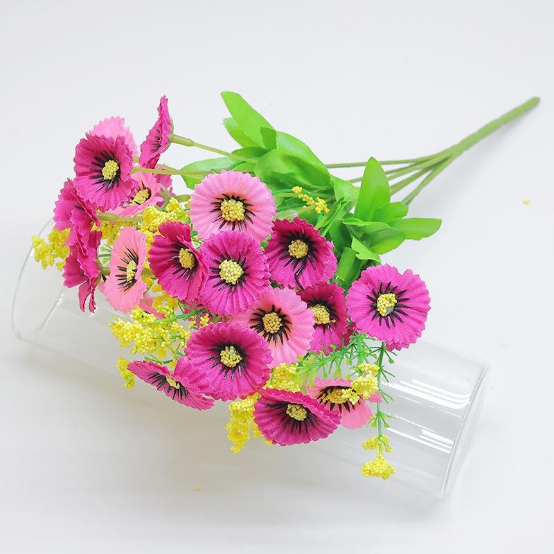 1pc Outdoor Simulation Flower Office Home Decoration Bouquet Plastic Daisy Artificial Flower Indoor Festival Decoration Flowers