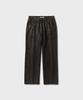 NONBLANK Leather Textured Pants_Dark Brown