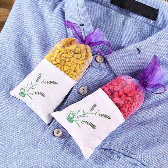 Wardrobe Sachet Natural Long Lasting Fragrance Air Purifying Purple Tulle Ribbon Multi-scent Odor Removal Gifts Closet Car Aromatherapy Bag