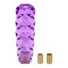 INFINAUTO Car Shift Knob 15cm Universal Automatic and Manual Car Gear Shift Knob with 2 Adapters Acrylic Purple 1 Set