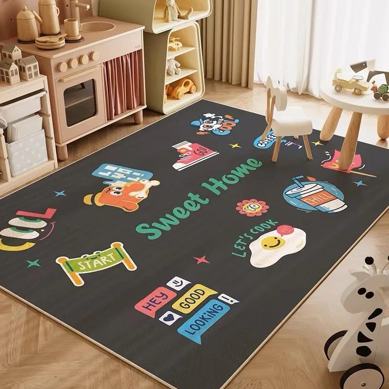 Cartoon Carpet Play Mat Boys and Girls Kids Crawling Mats Game Children Rug Study Room Carpets Easy To Clean Soft Floor Mat Gift