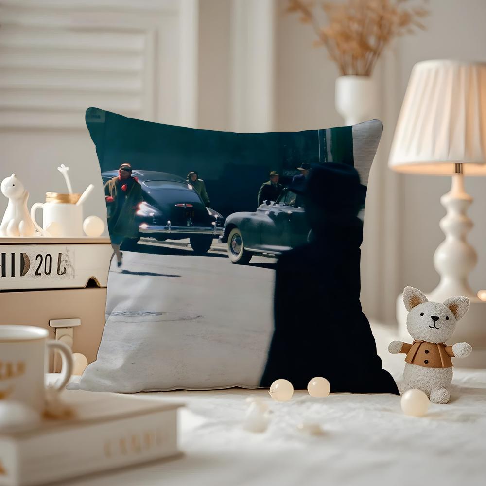 Cushion Cover Anti-dustmite Pillowcase Invisible Zipper Silky Short Plush Sofa Cushion Cover Carol Classic Movie