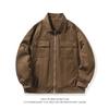 Spring and Autumn Cargo Jacket Men's Lapel Casual Solid Color Retro Casual Men's Plus Size Fashion Jacket Loose