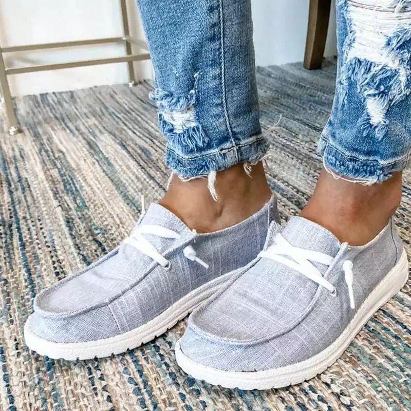 Casual lace-up women's shoes flat single shoes one-pedal lazy shoes