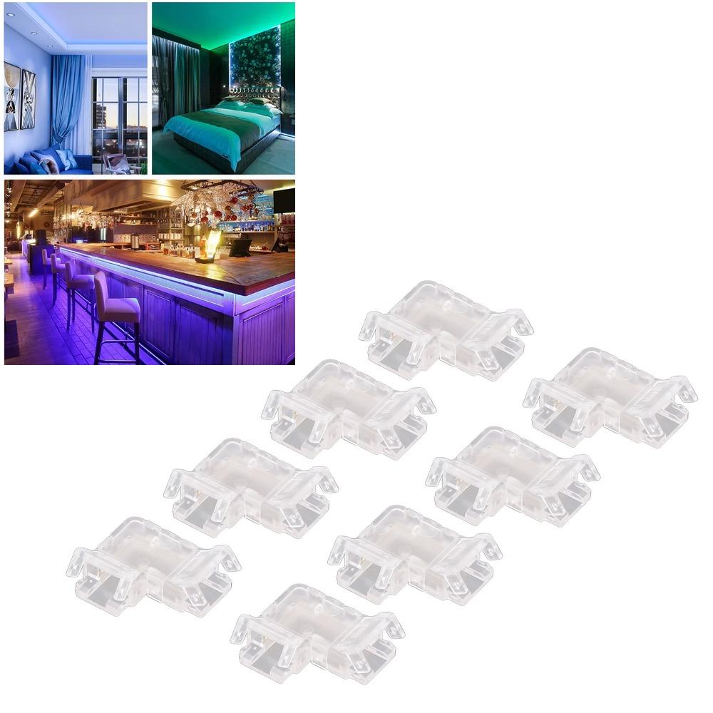 8 Stück 8mm Streifenlicht-Verbinder Transparent COB LED-Verbinder Für COB LED-Streifenlicht