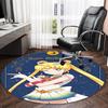 1pc Sailor Moon  Carpet, Round Rug, Comfortable, Suitable for Entryways, Living Rooms, Office, And Bedrooms, Christmas Decoration