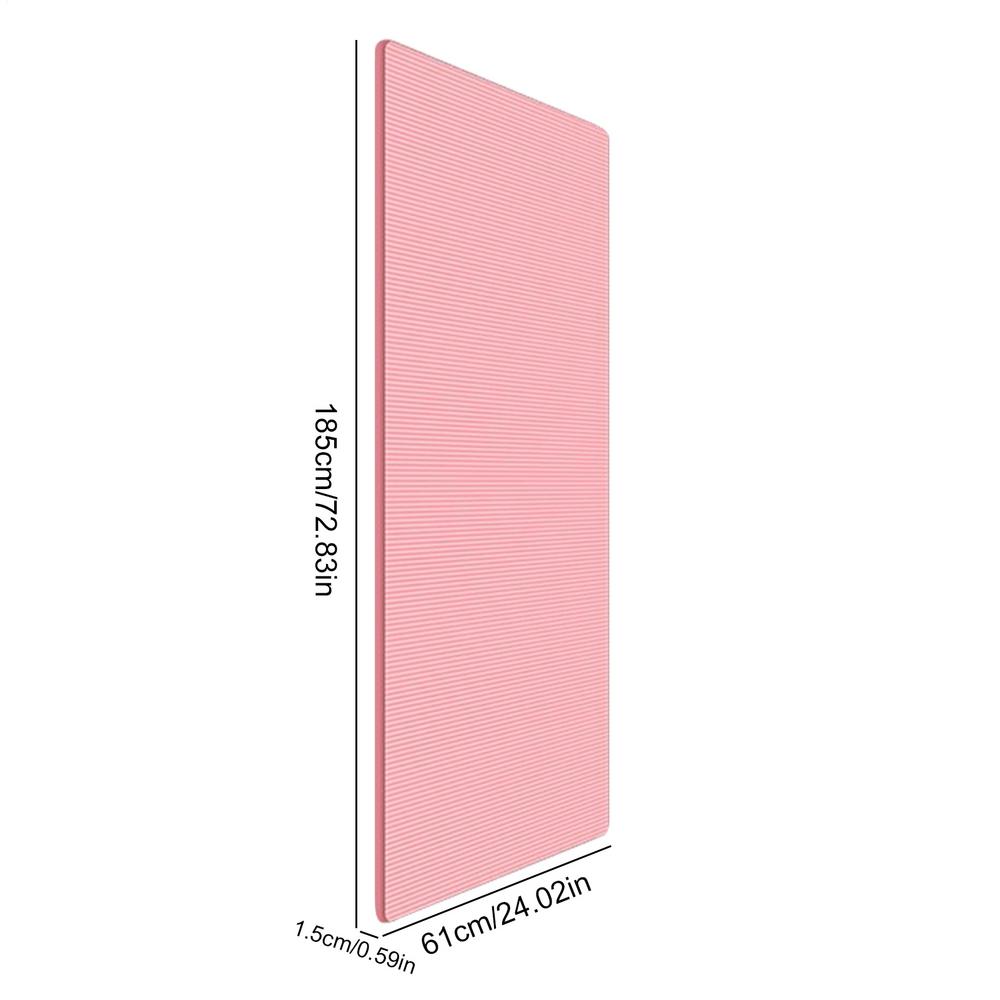 Yoga Mat with Storage Bag 15mm Thicknes Non-Slip Pad Home Gym Accessories for Women Men Pilates Floor Stretching Workout