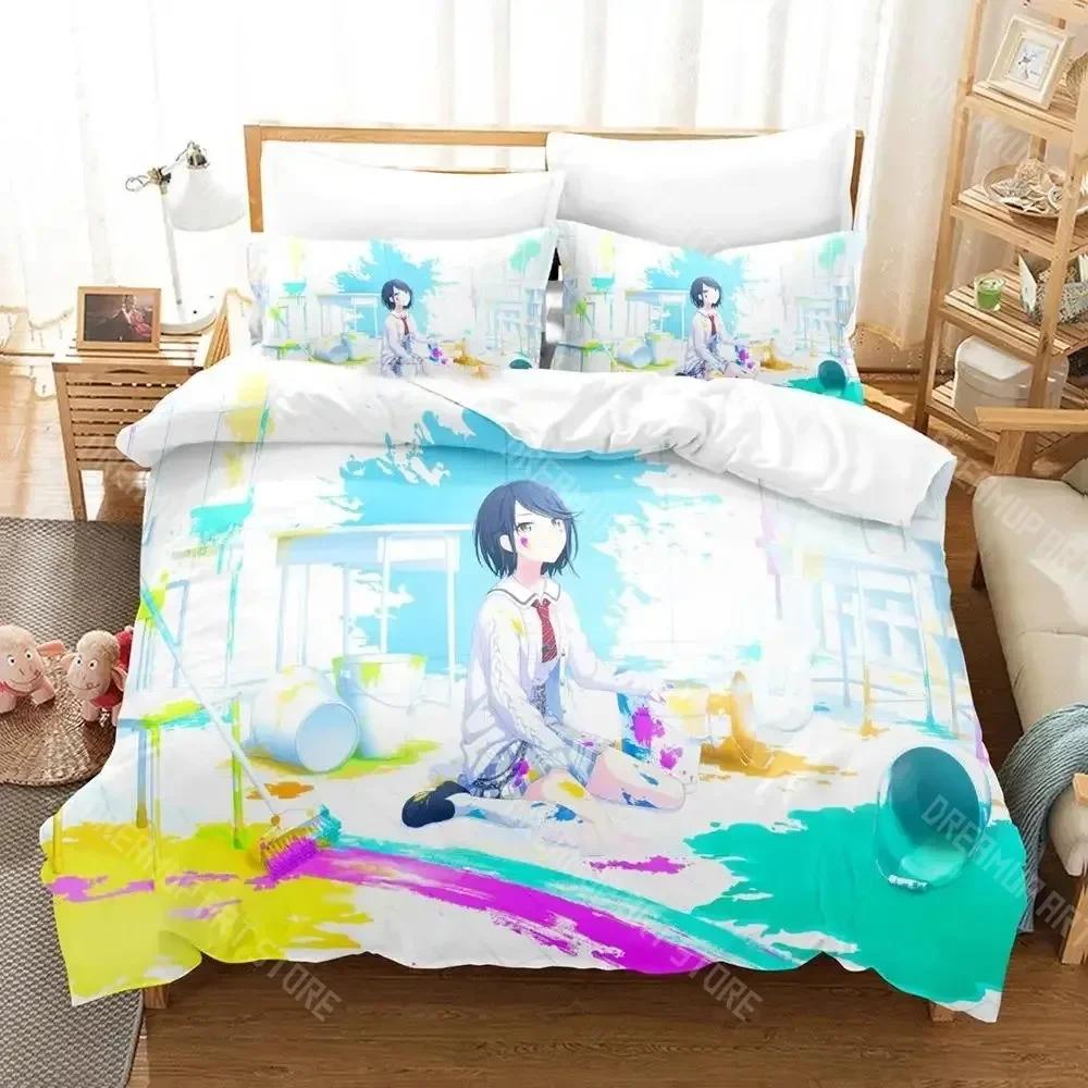 3D Print Project SEKAI Hoshino Ichika Bedding Set Boys Girls Twin Queen Size Duvet Cover Pillowcase Bed Kids Adult