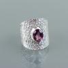 African Amethyst Gemstone 925 Sterling Silver Handmade Jewelry Ring For Wedding RR-17-2