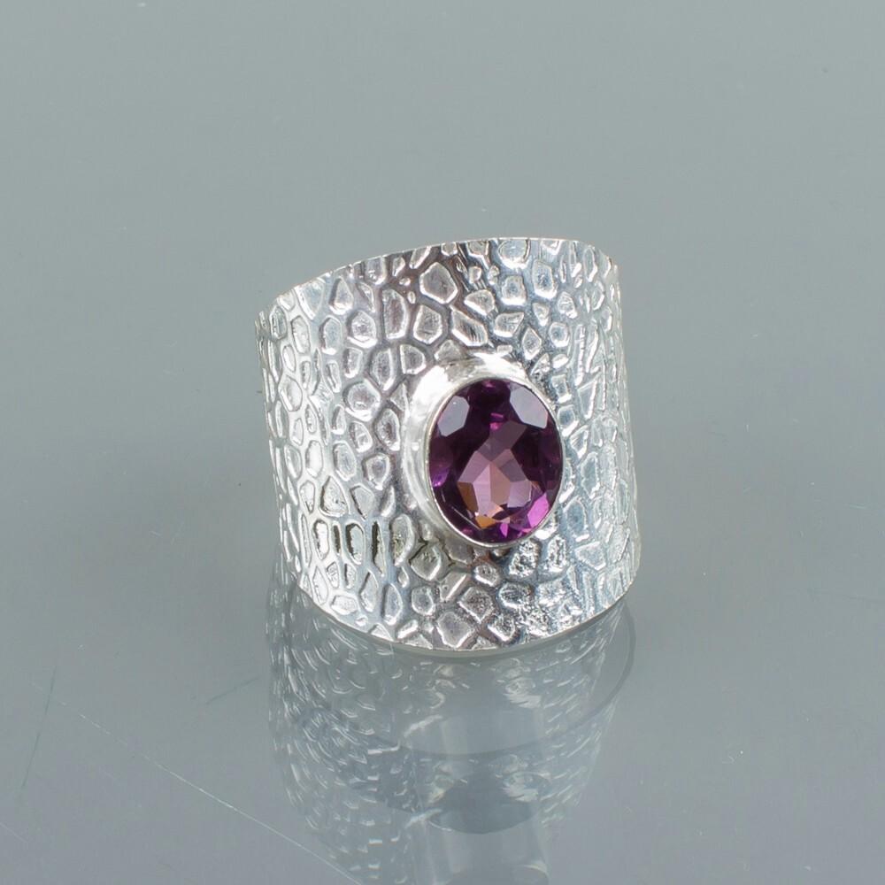 African Amethyst Gemstone 925 Sterling Silver Handmade Jewelry Ring For Wedding RR-17-2