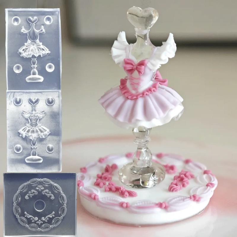 3 Pcs Butterfly Bow Nail Plate Base 3D Ballet Mold Tool Nail Art Decorations Diy Silicone Nail Art Templates Nails Mold Tool
