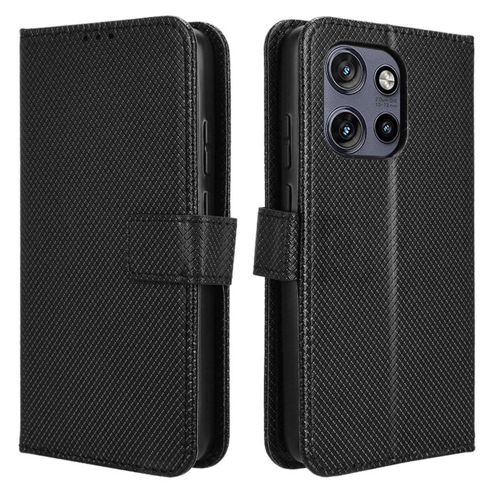 For Motorola Thinkphone 25 5G/Edge 50 Neo 5G/Moto S50 5G Case PU Leather Diamond Texture Wallet Phone Cover