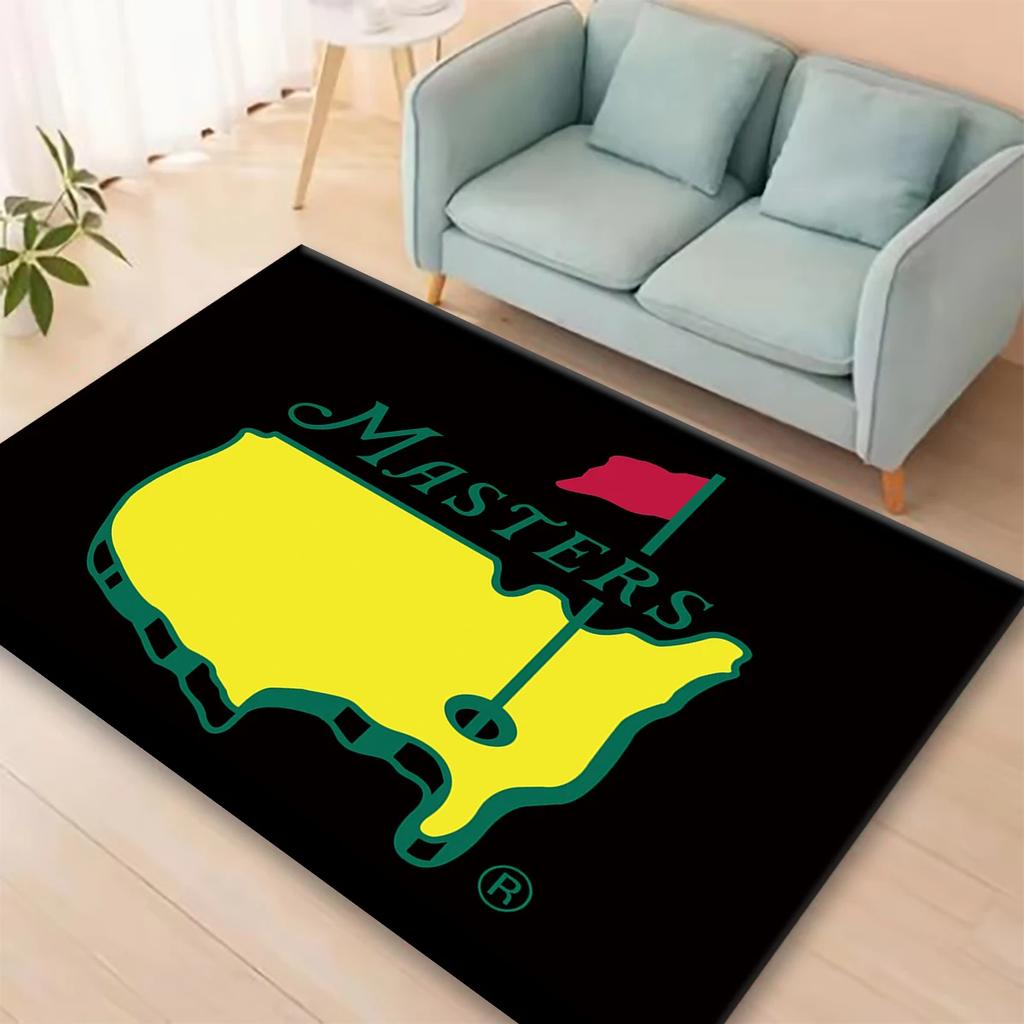 G-golf -M-Masters Tištěný koberec do obývacího pokoje Domácí relaxační zóna Protiskluzová rohož Měkké podlahové rohože k posteli Vstupní rohožka do interiéru