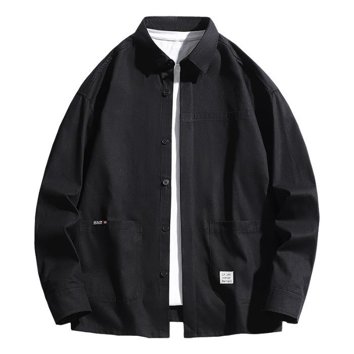 New Spring and Summer Shirt Hong Kong Style Autumn Long-sleeved Work Shirt Versatile Top Clothes