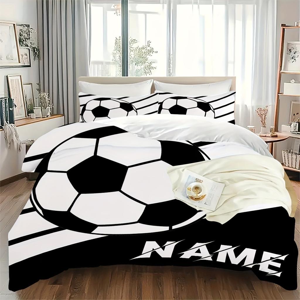 Christmas,Customization Football Duvet Cover Set Bedding Universal,  Cute Printed Cartoon Quilt Cover Comforter Sets Home