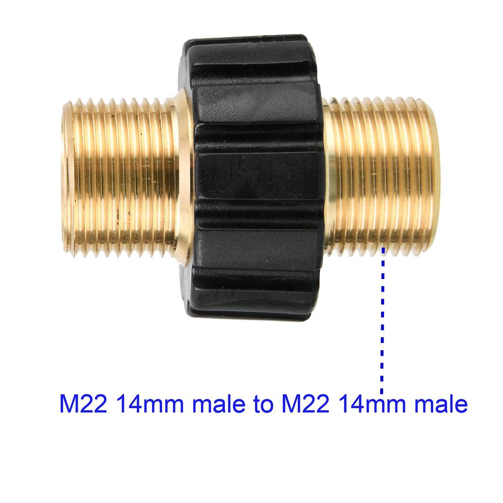 Tool Daily Pressure Washer M22 To 3/8" Quick Connect 3/4" To Quick Release M22 Male Hose Adapter, 9-Pack