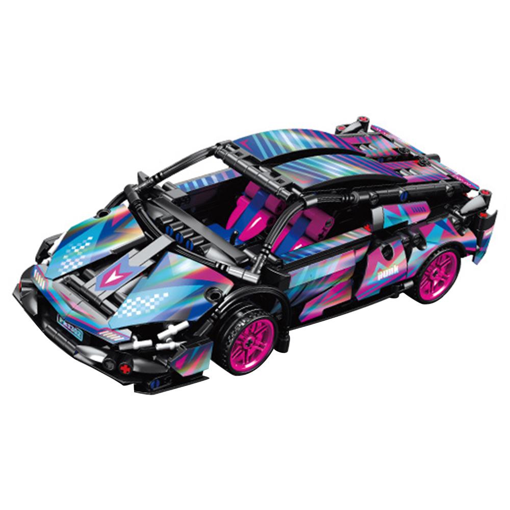 9029 Children Building Blocks Pull-Back Car Educational Assembly Racing Car Model Boys Toy