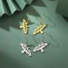 My Shape Eagle Drop Earrings Crescent Lunar Phase Free Bird Animal Dangle Earrings Stainless Steel Fashion Jewelry Wholesale