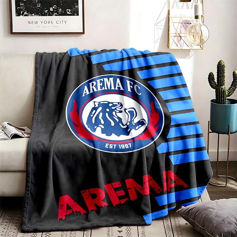 Arema FC Thema Personalisierte Outdoor Flanelldecken Weich Und Geeignet Für Alle Jahreszeiten Perfekt Für Sofas Betten Und Camping