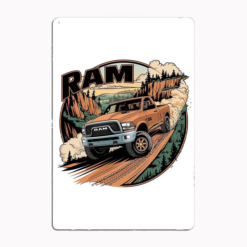 Ram 1500 TRX Truck 4X4 Off Road Posters Metal Sign Tin Wall Decor Club Garage Kitchen Room Custom Tin Home Decor