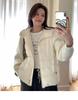 Light and Thin Down Jacket Women's New Simple Short Fashion Design Sense White Duck Down Hooded Knitted Splicing Jacket