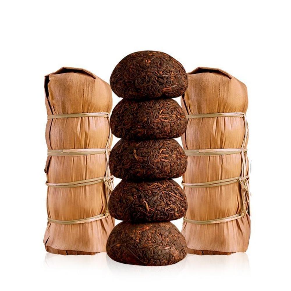 

Ten-year aged Pu er tea ripe tea Tuo Menghai ripe tea small Tuo tea 500g tea 2 1000g packs