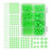 8 Scale Fluorescent Fishing Beads 346Pcs Glowing Soft Plastic Baits Component Night Fishing Tackle Waterproof Design