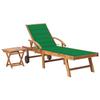 Day and Night - Day and Night Lounger with Table and Solid Teak Wood Cushion