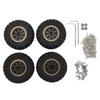 4PCS Remote Control Car Tire 1.2 Inch Brass Hub Rubber RC Car Tire Replacement for Traxxas 1 18