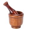 Resin Mortar Pestle Set Wooden Grinding Bowl Household Kitchen Manual Garlic Ginger Spices Grinder Mortar Pestle Set