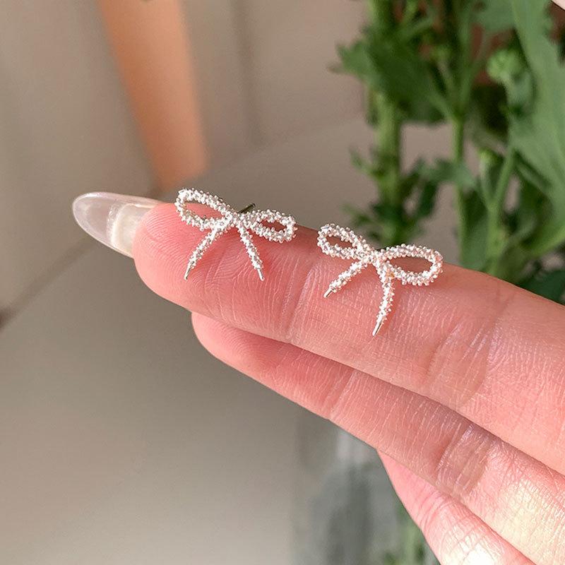 Simple Small Bow Stud Earrings For Women Cute Hypoallergenic Daily Wear Ear Piercing Jewelry Gift
