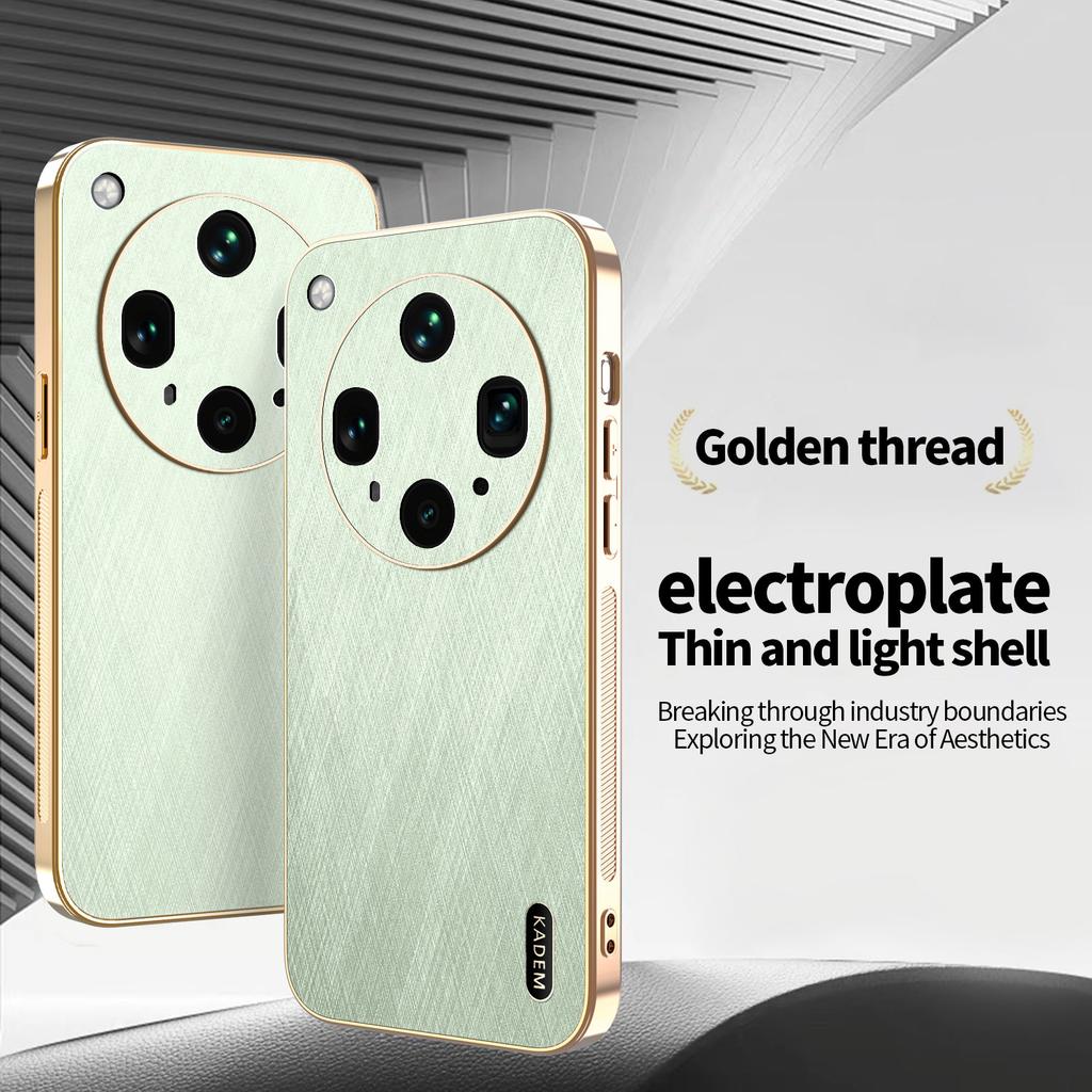 For Oppo Find X8 Ultra Pro X8s X8s+ Phone Case Luxury Brushed Leather Electroplated Bumper Soft TPU Cover