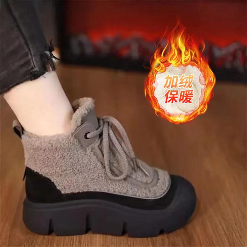 

New cotton shoes women s winter velvet thickened warm cotton boots soft sole light breathable snow boots women 41