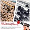 Copper Pipe Tubes Cleaner with Twisted Wire Cleaning Brush for Drill Pipe Cleaners Plumbing Stainless-Steel Wire Bristles
