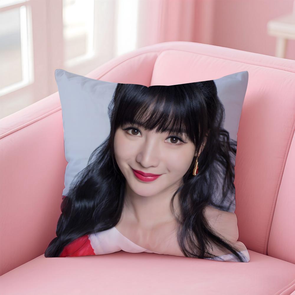 Popular fashion Chinese sexy actress LLiu Yan Cushion Cover Pillow Case Soft Friendly Fabric Concealed Zipper