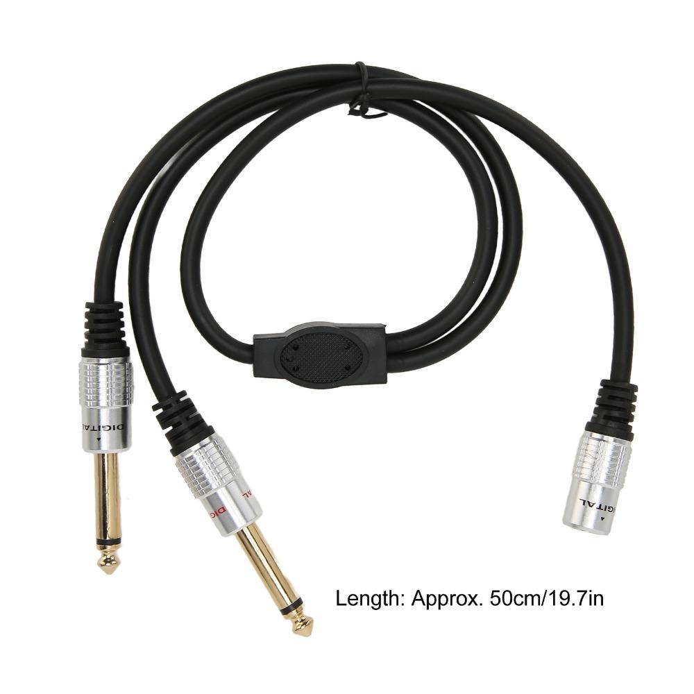 Gold Plated 1/8 Inch To 1/4 Stereo Splitter Y Cable 19.7in 3.5mm Female To Dual 6.35mm Male Dual Channel To Mono
