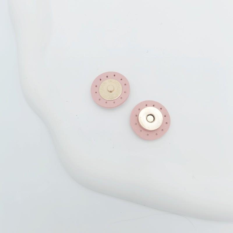New DIY Hand-Sewn Leather Bag with Magnetic Snap Closure - Small Round Handbag Accessory