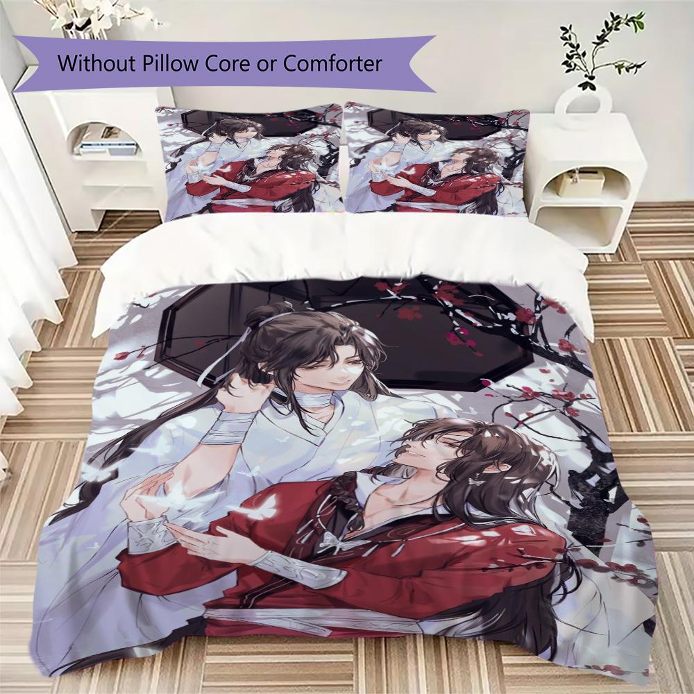 Heavenly Pattern Bedding uilt Set uilt Cover Pillowcase Home Decoration Birthday Gift (1 * duvet cover + 2 * pillowcase without core)34