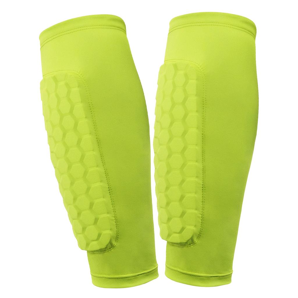 2pc Soccer Shin Pads with Honeycomb Pads Football Shin Pads Breathable Lightweight Calf Protective Gear for Soccer Football
