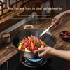 Royalstar Non-Coated Cast Iron Wok with Double Handles and Lid