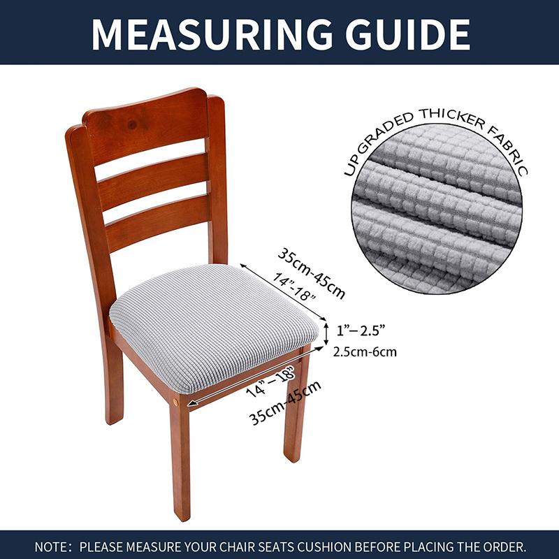 Corn Fleece Fabric Chair Cushion Cover Dining Room Office Home Elasticized Elastic Spandex Round Chair Protective Covers Removable Seat Protectors