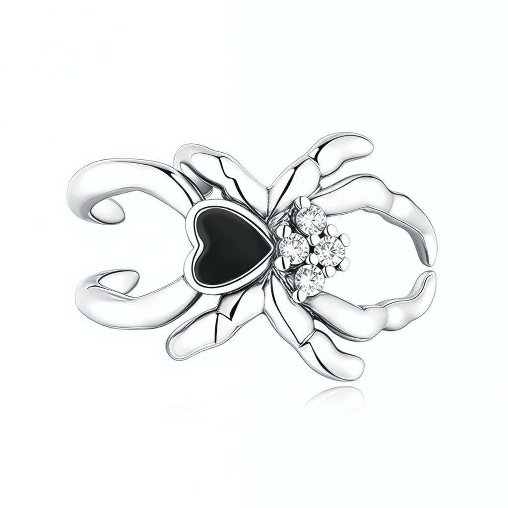 925 Silver Bat Witch Pumpkin Scream Skull Spider Moon Bead Fit Pan Charms Bracelet For Making Women Halloween Berloque