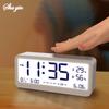 8001-EN Multifunctional Digital Clock LED Brightness Adjustable Temperature Humidity Displaying Alarm Clock with Dual Modes