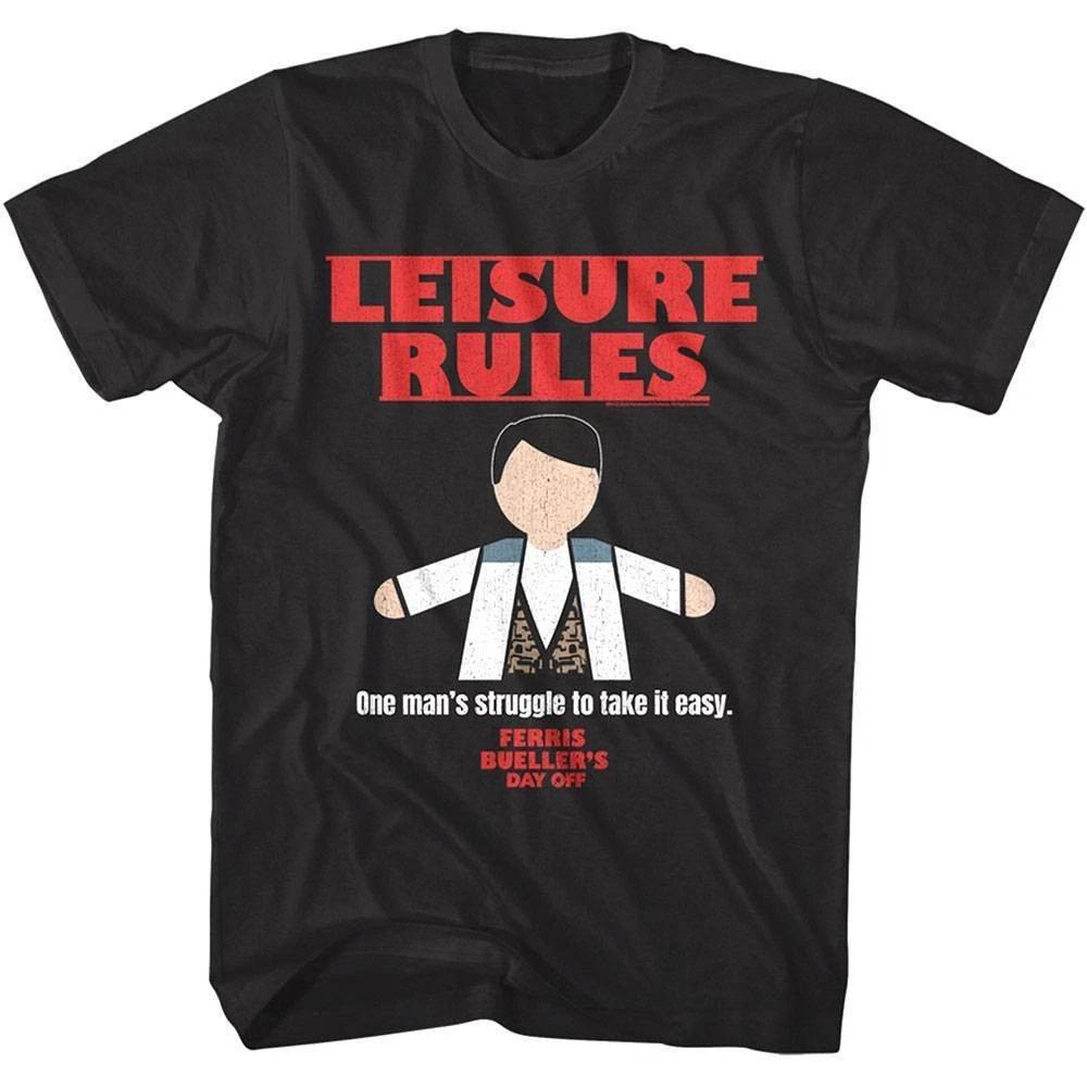 Ferris Bueller Leisure Rules Men s T Shirt M