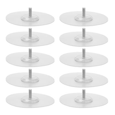 10 ΤΕΜ Ισχυρή Αυτοκόλλητη Δισκοειδής Χωρίς Τρύπημα Αδιάβροχη Σιλικονούχα Κολλώδης Πλάκα για Χερούλι Κρεμάστρα Ρούχων