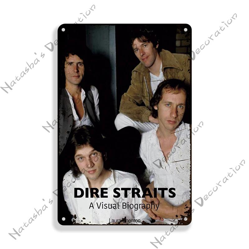 Rock Band Metal Plate DIRE STRAITS Band Decorative Plate Metal Tin Sign Vintage Metal Plaque Bar Club  Signs Wall Decor