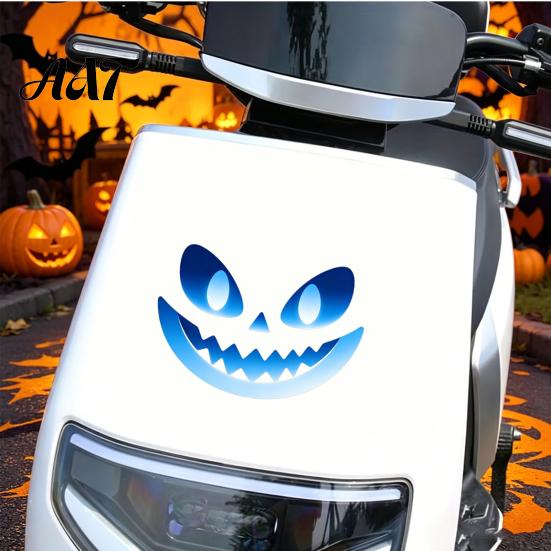 Decorative Stickers for Toilets Glow In The Dark Sticker, Self-adhesive Ghost Face Shape Decals, Horror Halloween Party Decor Waterproof PVC Stickers,